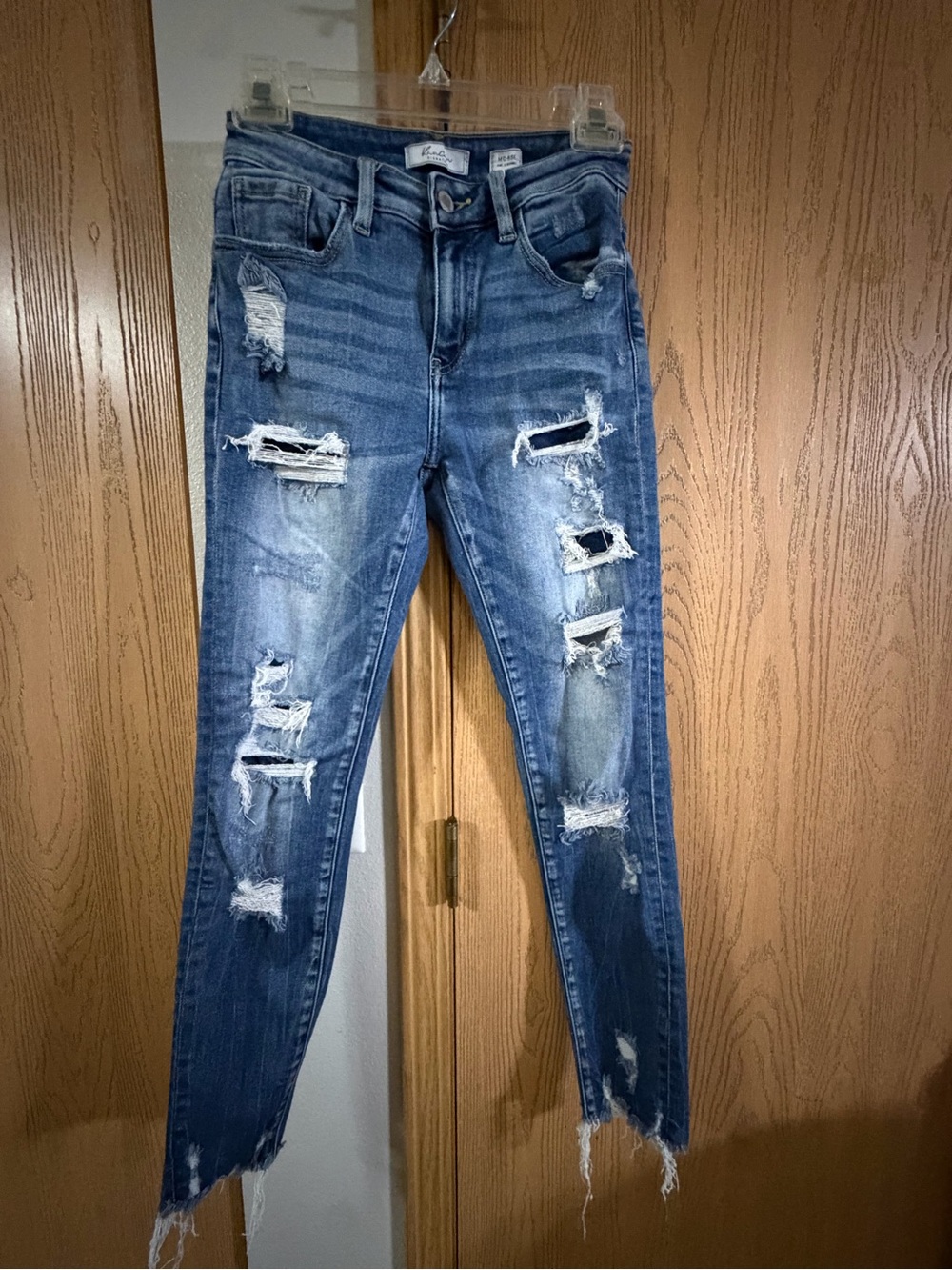 KanCan Distressed Medium Blue Ripped Skinny Jeans